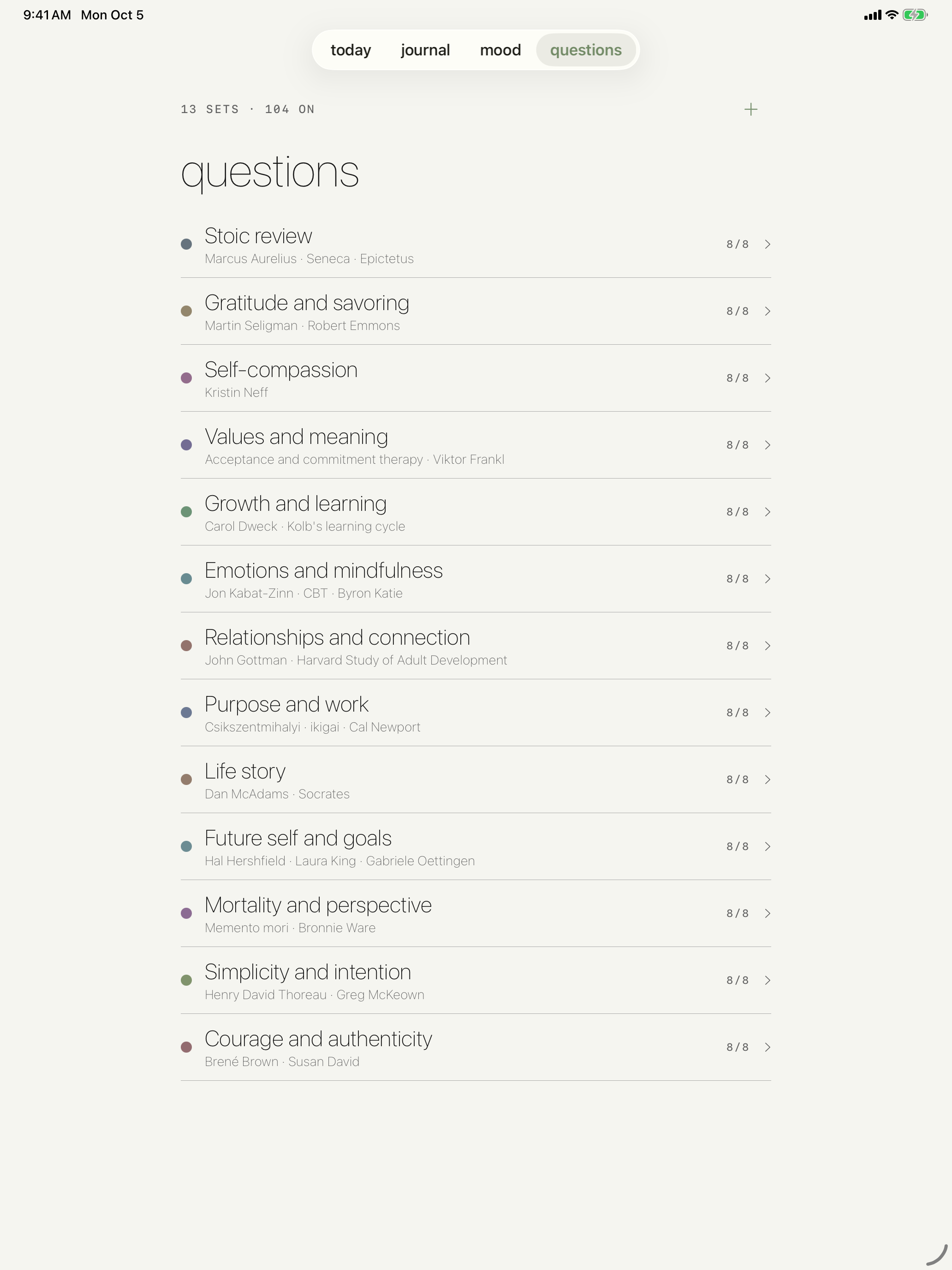 Examined question library on iPad