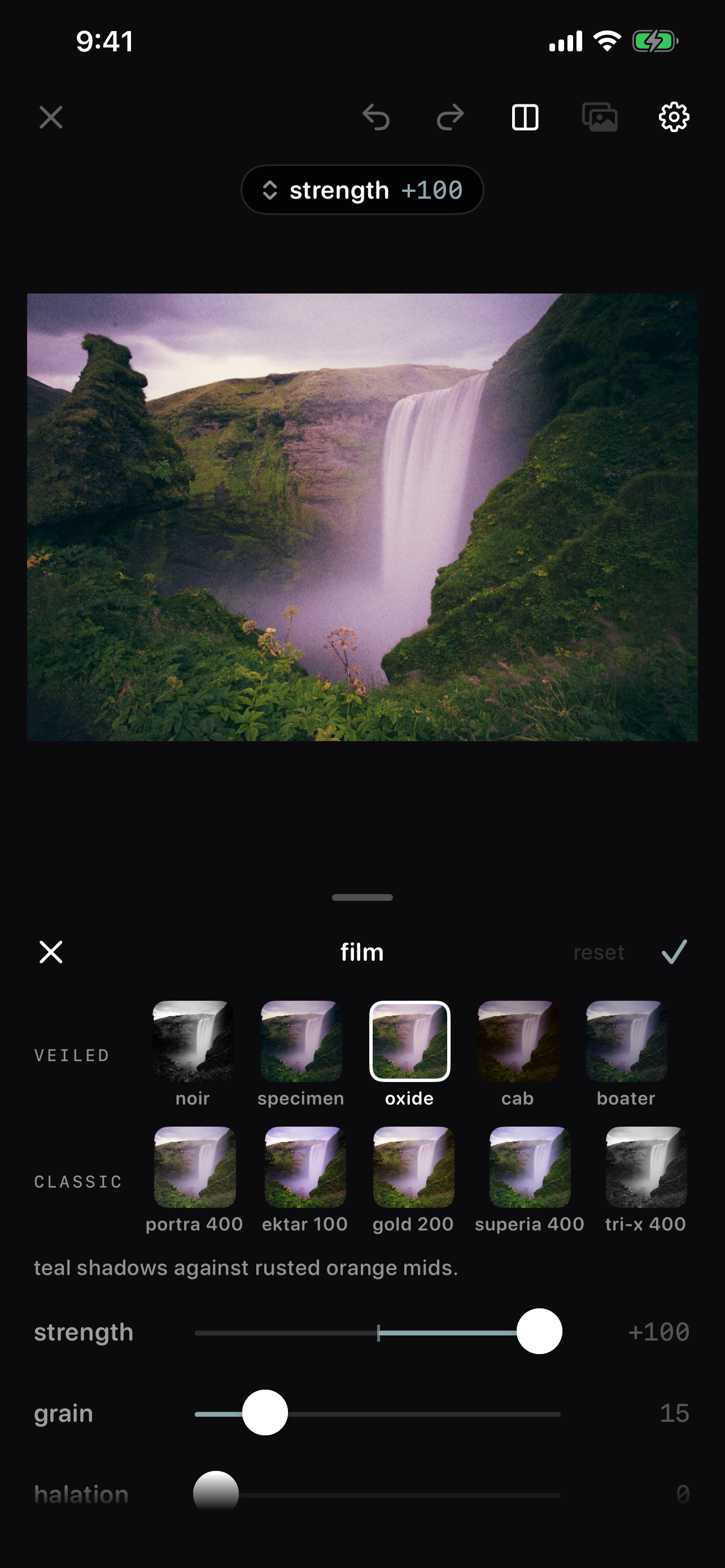 Graded film tool with Oxide look applied